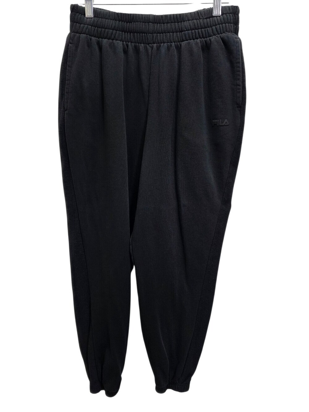 FILA Black Fleece Jogger Sweatpants Women's Large L Athletic Lounge Pockets